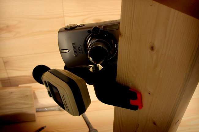 自作-クリップ式カメラ固定スタンド