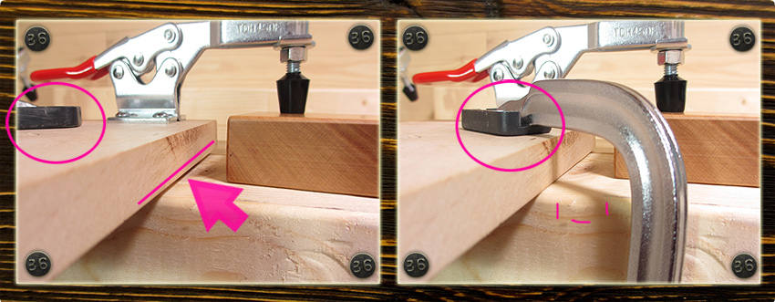 トグルクランプ隙間