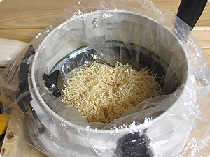 ポリ袋に集じん